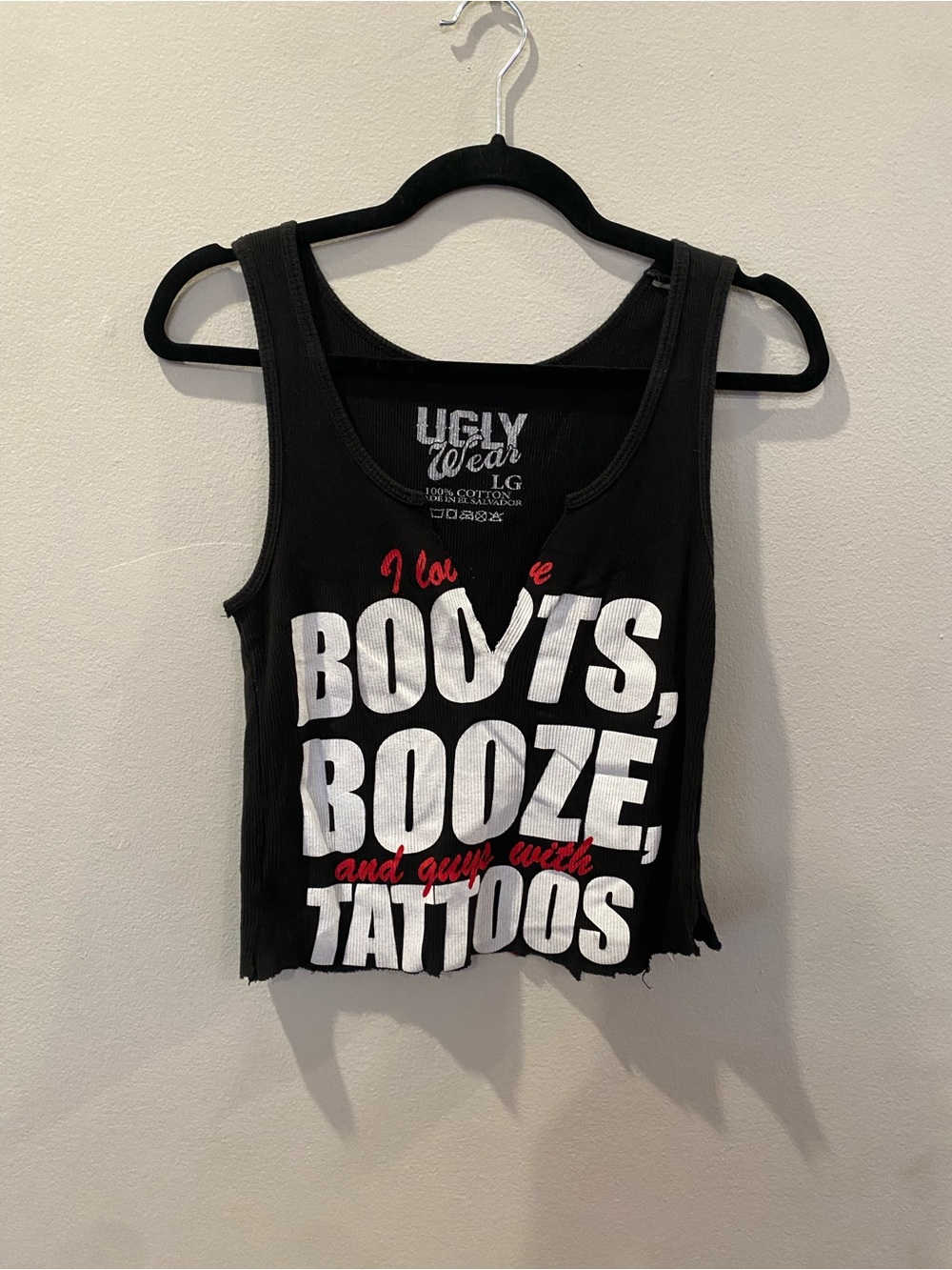 Y2K Coyote Ugly Black Distressed Tank Top